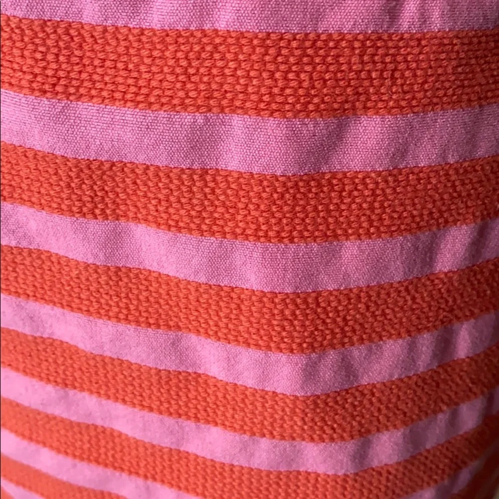 J. Crew pink and orange textured stripe mini skirt size 6